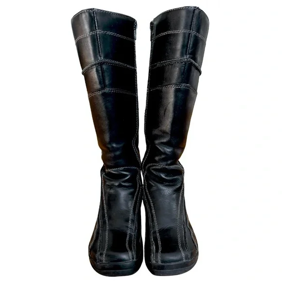 Aldo Black Leather Winter Boots, Size 38/7.5 - Picture 3 of 16